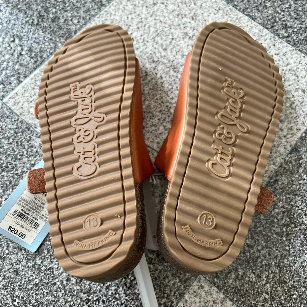 Cat & Jack Brown Double-Buckle Kids Sandals
